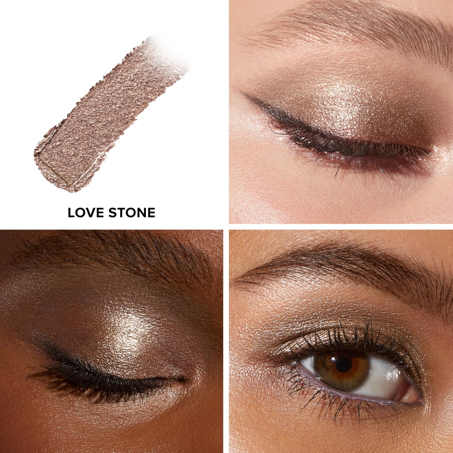Too Faced Quickie Queen Eye Shadow Sticks | Creamy, Long Wearing + Non-Creasing, High-Impact Sparkle, Love Stone