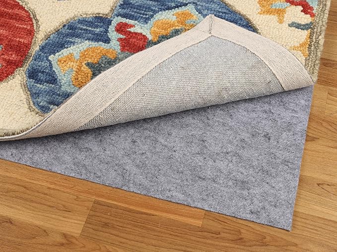 Superior Indoor Area Rug Pad, Non-Slip, Non-Skid, Floor Protector, Hardwood and Tile Floor Padding, Furniture Protector Pad, Carpet Gripper Mat, Felt and Rubber Rug Grip, Lima Collection, 2' 7" x 8'