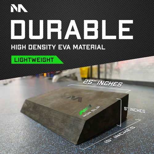 Motion Molds Slant Board Foam Block 2.0 - Rdl Workout Equipment Gym Wedge - Exercise Step Platform For Glute Growth Booty Builder - Calf Stretcher Gym Accessories Women - Deadlift Platform Lunge Machine Weight Lifting