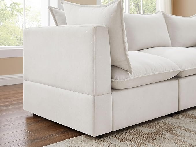 VANOMi Modular Sectional Sofa, Fully Modular Convertible Sleeper Sectional Couch with Reversible Chaise, 6 Seater for Living Room