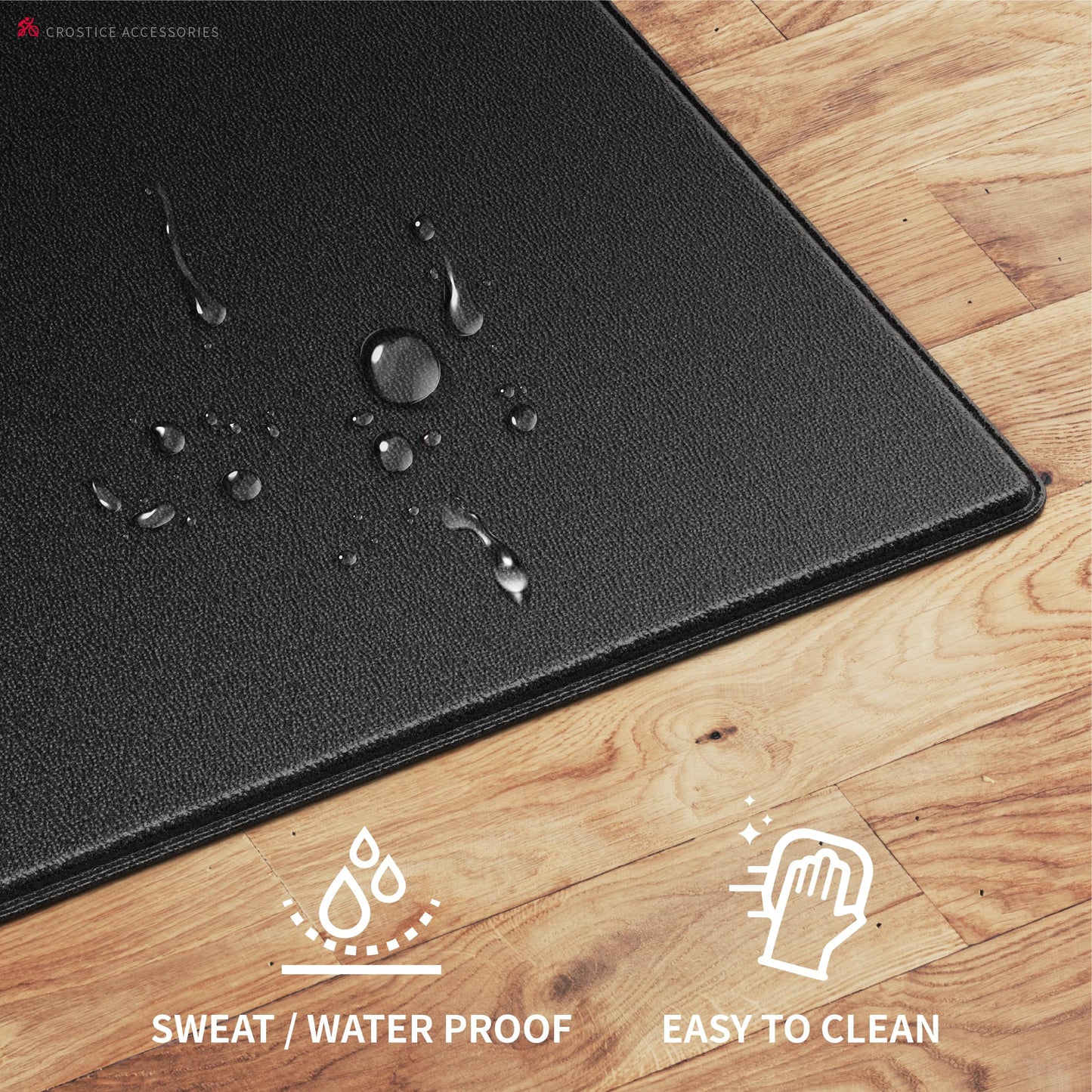 Bike Trainer Mat Compatible with Peloton Bike, for Treadmill & Row, THK 6mm, Under Mat Protect Hardwood Floor Carpet, Trainer Accessory for Indoor Stationary Exercise Bicycle