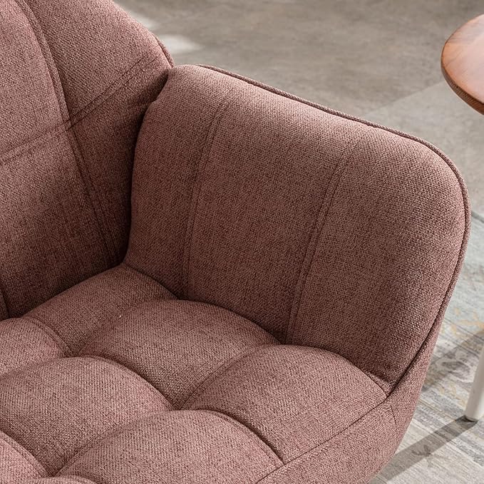 Hyfirm Small Loveseat Sofa, 48 inch Love Seat for Living Room Comfy Chenille Mini Couch with Wood Legs for Small Spaces Bedroom Apartment Office, Pink