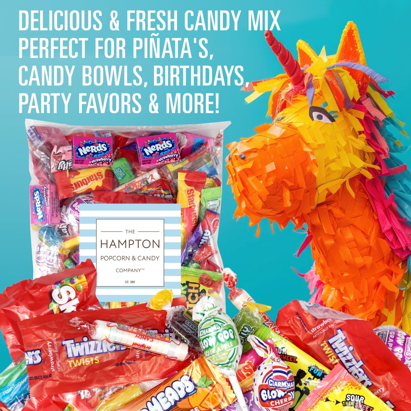 Ultimate Candy Variety Pack, 2lb Fun Size Assorted Pinata Candy, Pantry Pack, Individually Wrapped Bulk Candies, Party Mix Assortment, Pinata Stuffers, Candies For Goodie Bags