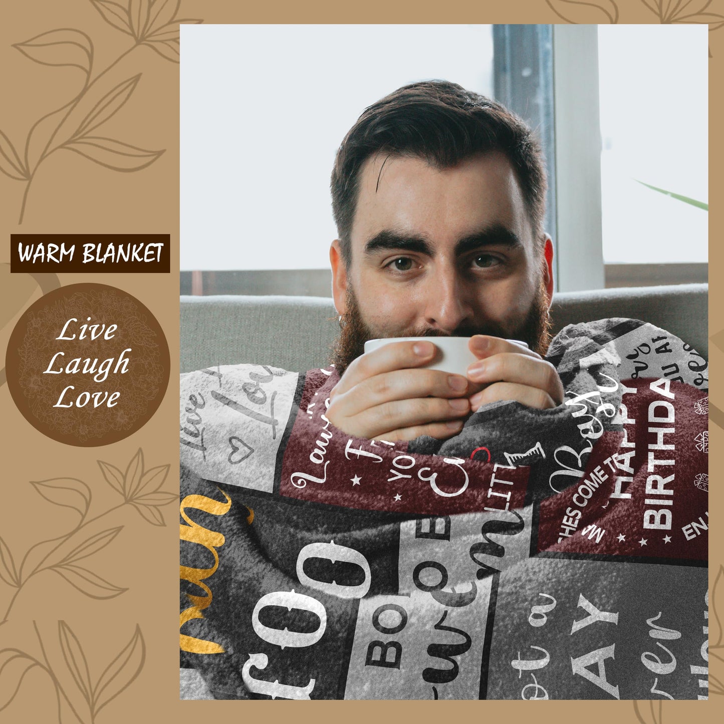 Fouca Birthday Gifts for Men/Dad/Boyfriend/Him, Dad/Husband Birthday Gifts Throw Blanket 60" X 50", Mens Birthday Gifts Ideas, Men Gifts for Birthday, Gifts for Dads Birthday