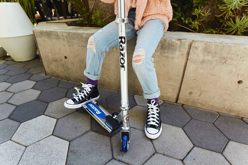 Razor Kick Scooters for Kids Bundle - A and AW Models with Adjustable Handlebars, Aluminum Frames, Folding Mechanisms, and Urethane Wheels