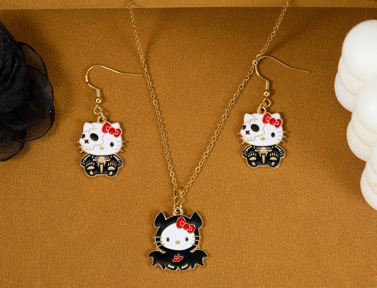 Anjulery Halloween Cat Charms for Jewelry Making and Crafting - 24Pcs Enamel Kitty Charms for Bracelets Earrings Necklaces Keychains DIY Crafts (24Pcs Halloween-Cat-B)