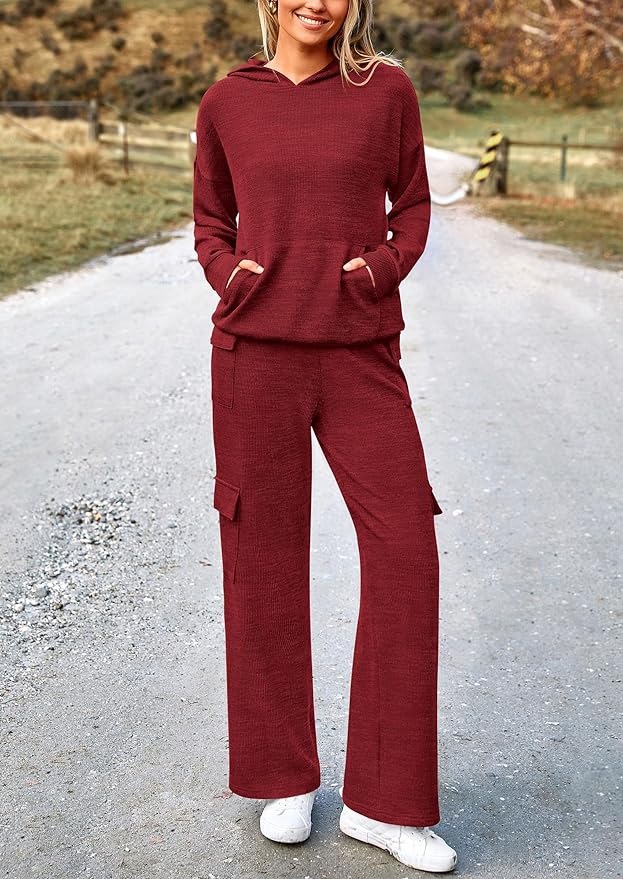 PRETTYGARDEN 2 Piece Sets for Women Fall 2026 Sweatsuits Outfits Lounge Matching Hoodie Set Travel Track Suits Winter Clothes