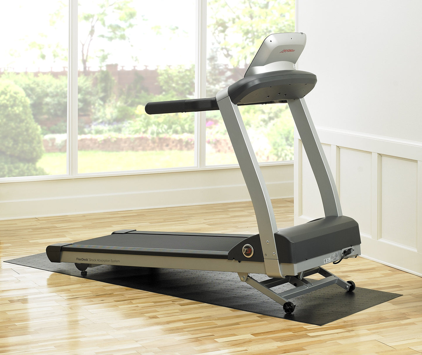 SuperMats High Density Commercial Grade Solid Equipment Mat 15GS Made in U.S.A. for Large Treadmills Ellipticals Rowing Machines Recumbent Bikes and Exercise Equipment (3-Feet x 7.5-Feet) (36 in x 90 in) (91.44 cm x 228.6 cm) , Black