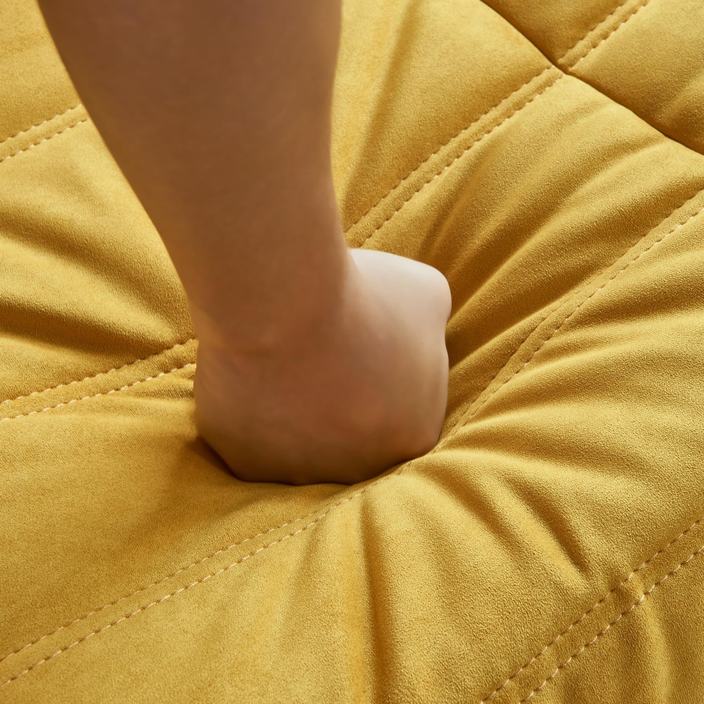 Aosaifen Bean Bag Chair - Corner Sofa, Fireside Chair Bean Bag Sofa Large Bean Bag Chair for Adults,Fireside Floor Couch for Living Room, Bedroom, Gaming & Office (Yellow, Single)