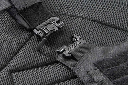 Lancer Tactical Quick Release Medium/Large Airsoft Vest Pouch (Large, Black)