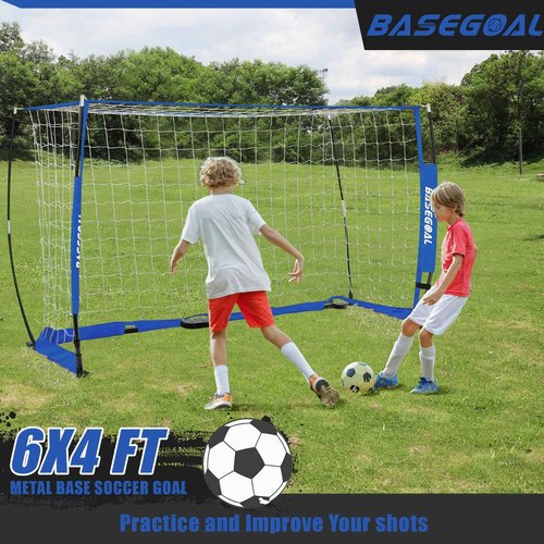 Soccer Goal,Soccer Net,Soccer Goals for Backyard,with Bow Frame,Collapsible Metal Base and Agility Ladder