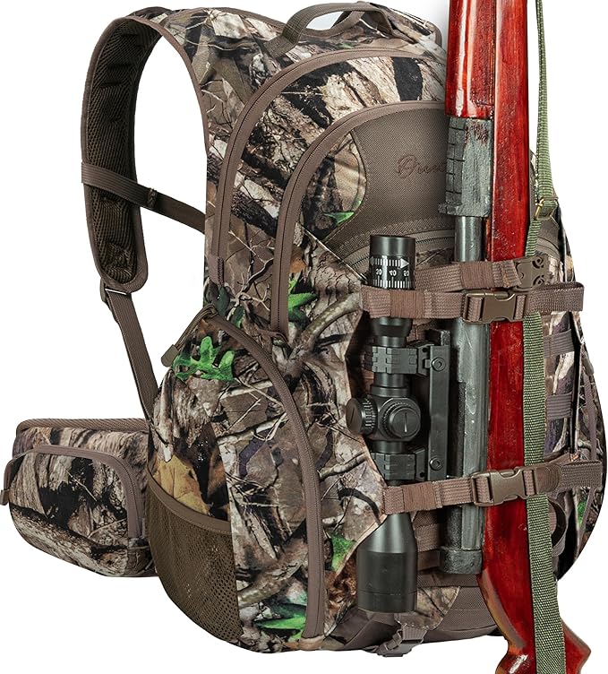 OUUTMEE Hunting Backpack with Waterproof Rain Cover, 35L Hunting Backpacks for Men, Durable Large Capacity Hunting Day Pac...