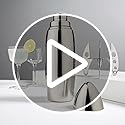 Viski Rocket Cocktail Shaker with Strainer Bar Set for Cold Brew Cocktails, Margarita, Espresso Martini, Stainless Steel M...