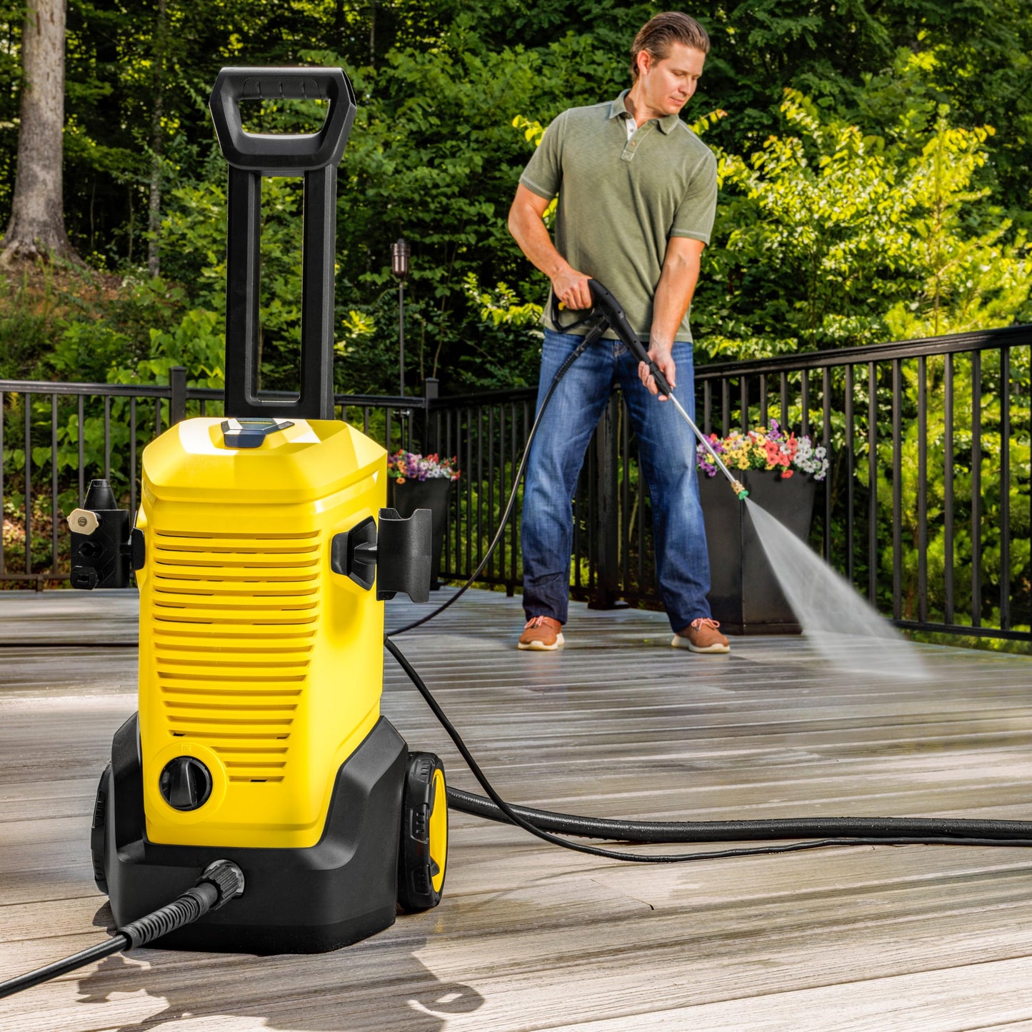 Kärcher K 5 FC 2000 PSI High-Performance Electric Power Pressure Washer with Aluminum Pump and Turbo Cleaning Technology and Foam Cannon for Vehicle Cleaning