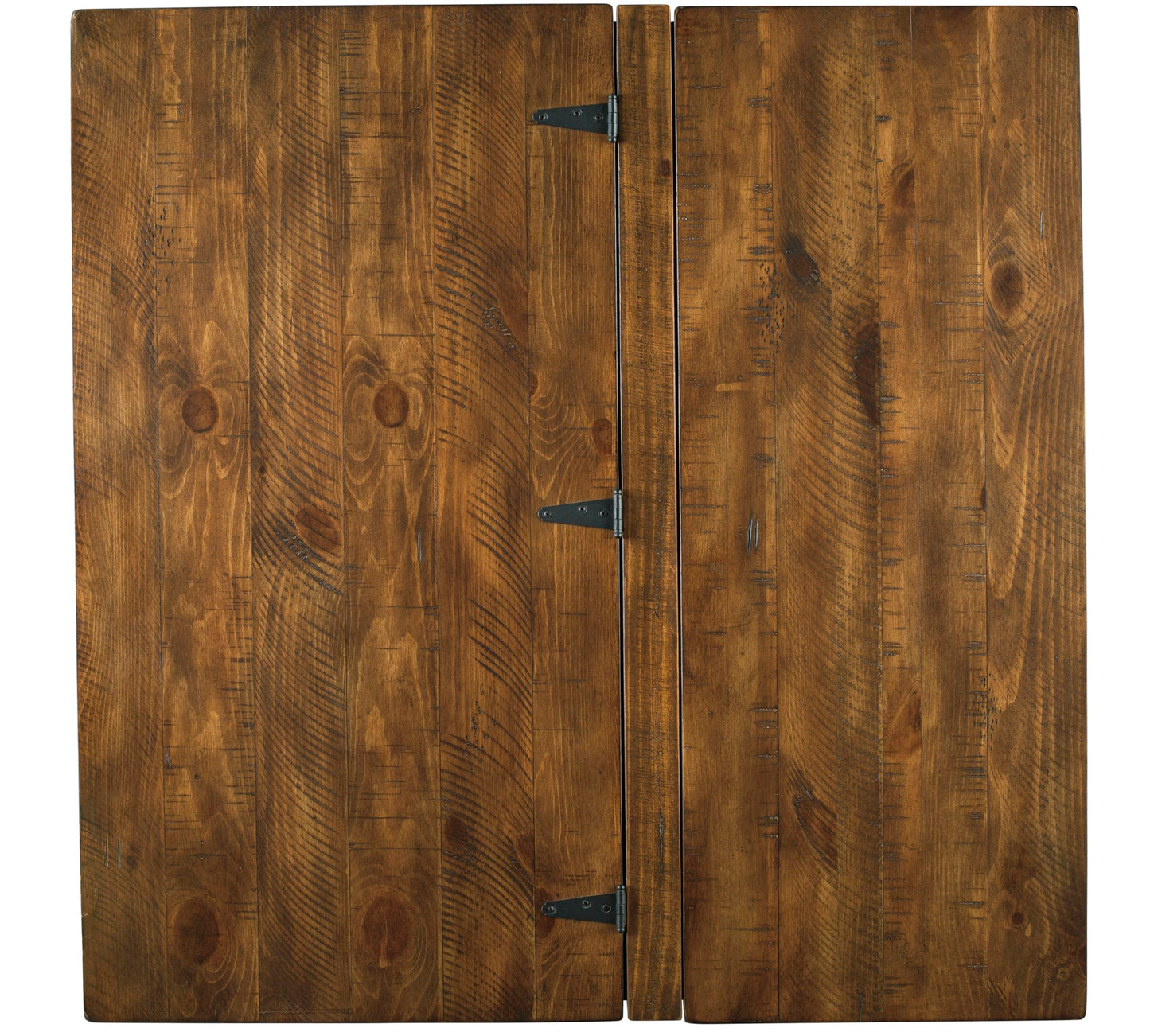 Signature Design by Ashley Valebeck Lift Top Coffee Table, Storage, Split-top Design, Wood, 36" W x 36" D x 18" H, 2-tone Distressed Brown & Black Finish