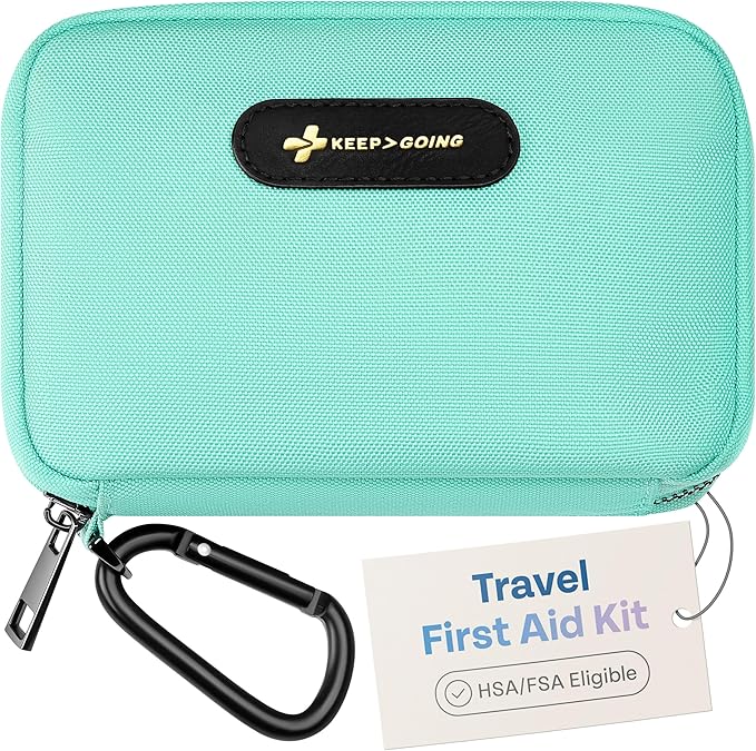KeepGoing Travel First Aid Kit for Car, Home, Hiking, Camping and Outdoor Emergencies - First Aid Kit Travel Size TSA-Appr...