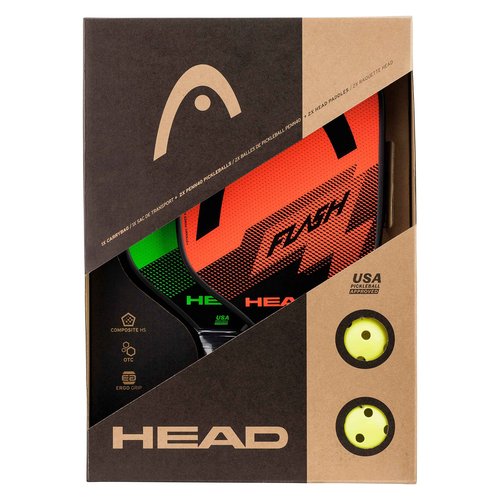 HEAD Flash Pickleball Pack + Tourna Strike Outdoor Pickleballs