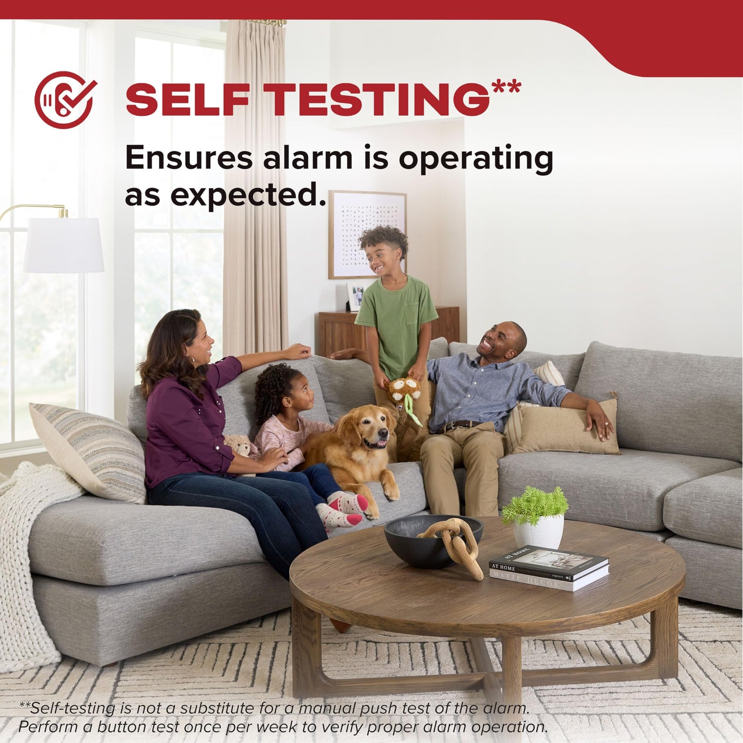 Kidde Hardwired Smoke Detector for Home, 10-Year Battery Backup, Interconnectable, Voice Alerts, 3-Pack