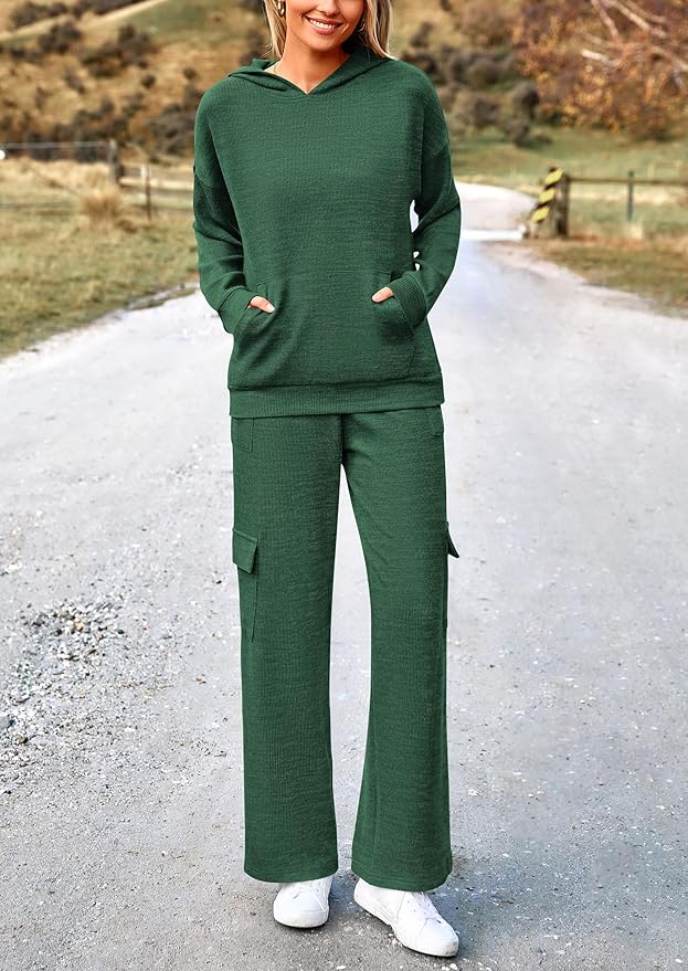 PRETTYGARDEN 2 Piece Sets for Women Fall 2026 Sweatsuits Outfits Lounge Matching Hoodie Set Travel Track Suits Winter Clothes