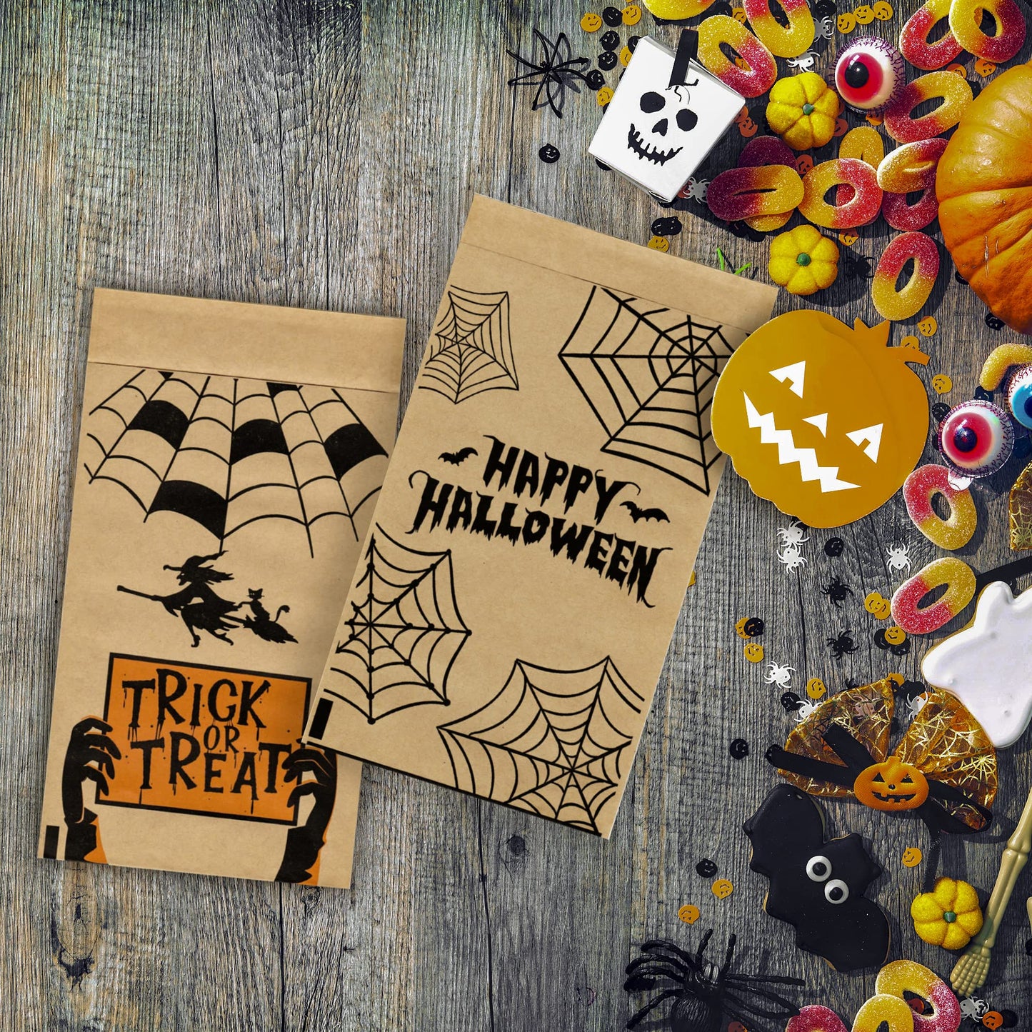 Halloween Treat Bags - 80PCS Candy Bags for Trick or Treating & Parties