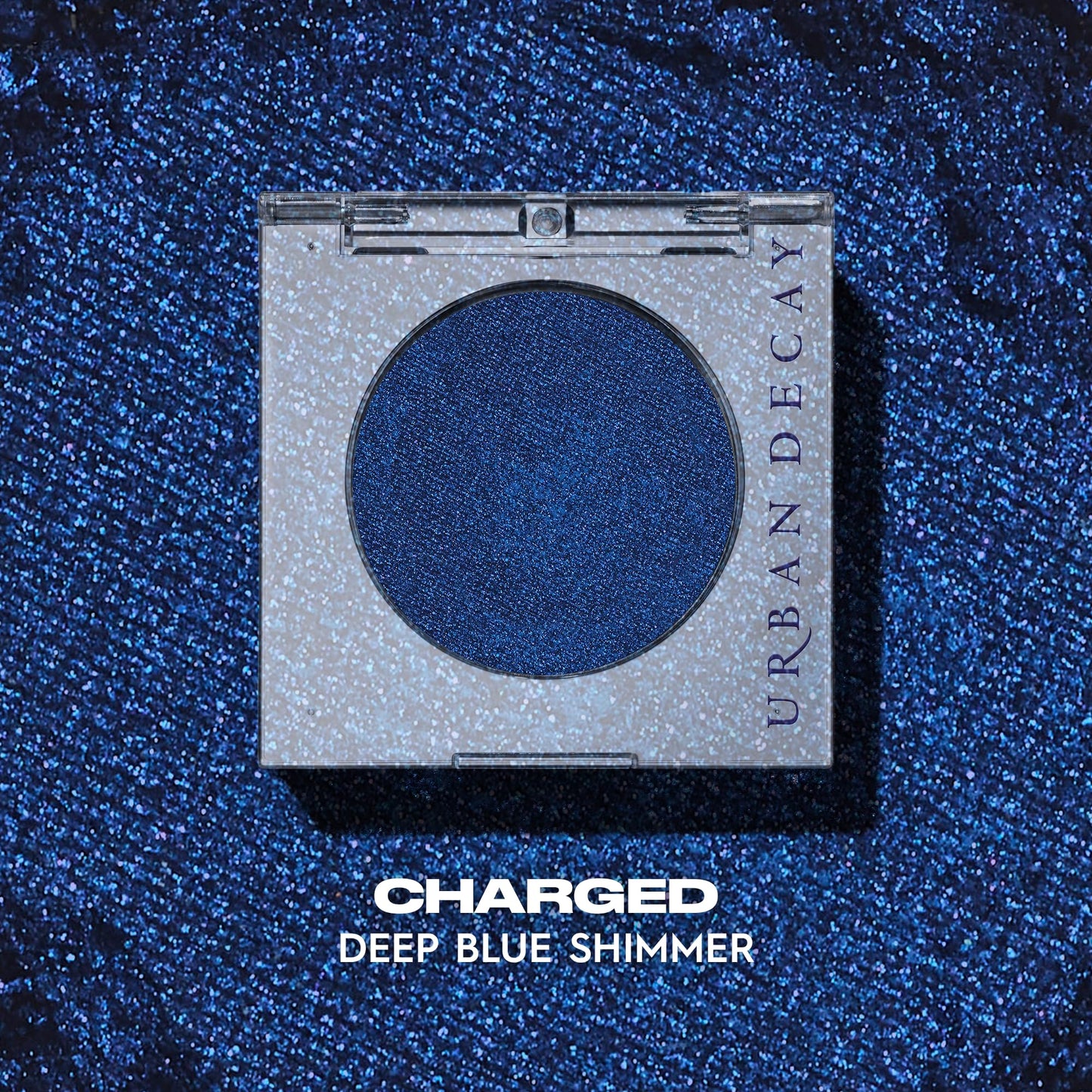 URBAN DECAY 24/7 Longwear Eyeshadow Single (Charged - Deep Blue Shimmer), High-Pigment Eye Shadow Compact, Smooth & Blendable Co