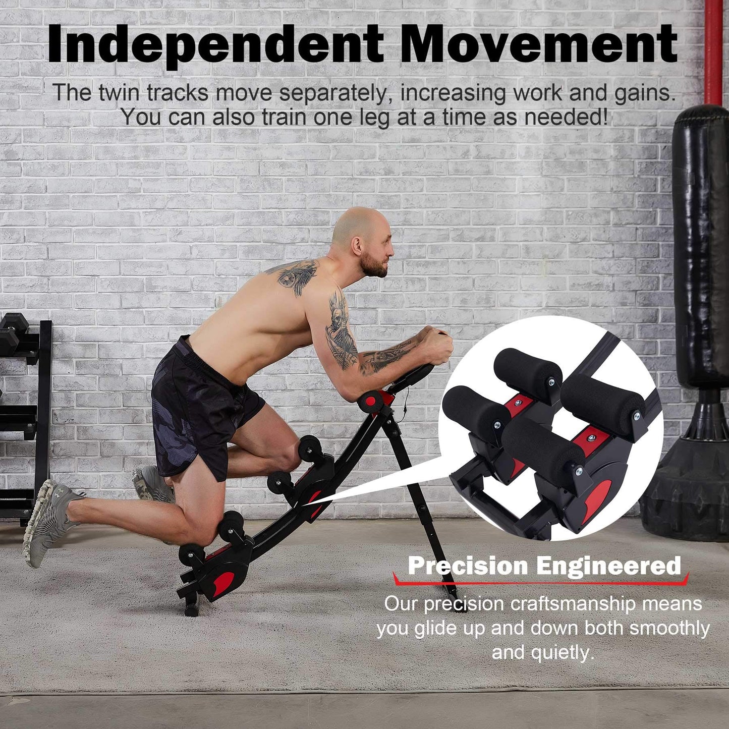 ZELUS Ab Crunch with Digital Display | Abdominal Training Machine with Independent Glide Paths and 4 Intensity Levels | Home Gym Ab Trainer Machine for Abdominal Leg and Arm Fitness, 330lb Cap