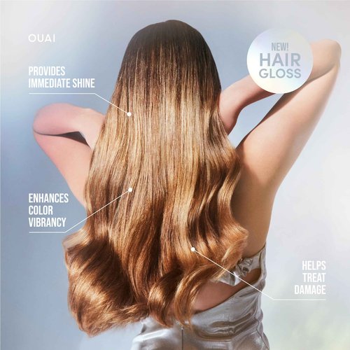 OUAI Hair Gloss and Fine Shampoo Bundle - Fine Hair, Shine, Frizz-Control, Volumizing, Heat Protection (2 Count, 6 Oz/ 10 Fl Oz)