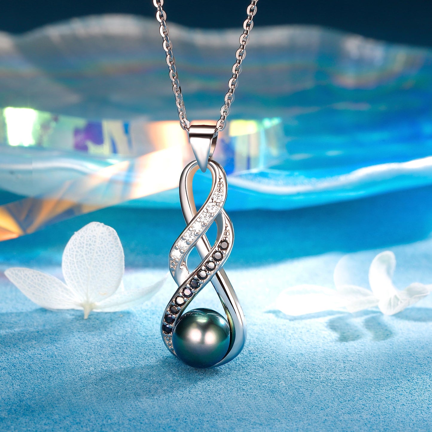 NONNYL Birthday Gifts for Women Valentine's Day Gifts for Her Grandma-Mothers Day Gifts for Mom, Gift for Wife Wedding Birthday Anniversary Jewelry,Christmas Day Gifts Tahitian Black Pearl Necklace