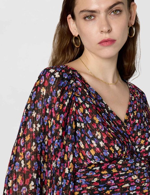 ASTR the label Women's pernilla top, Blue red Ditsy, S