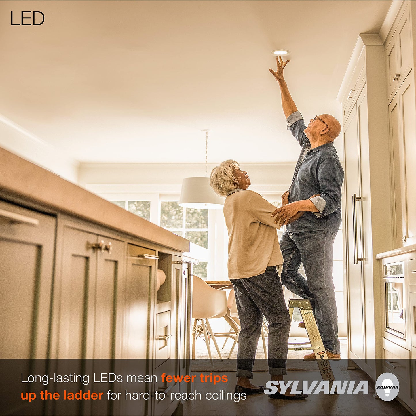 LEDVANCE Sylvania 5”/6” LED Recessed Lighting Downlight with Trim, 8.5W=65W, Dimmable, 675 Lumens, White 3000K, Wet Rated/UL/Energy Star – 12 Pack (62236)