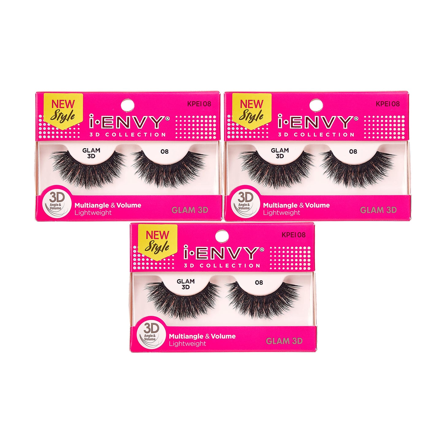 i-Envy 3D Glam Collection Multi-angle & Volume (3 PACK, KPEI08)