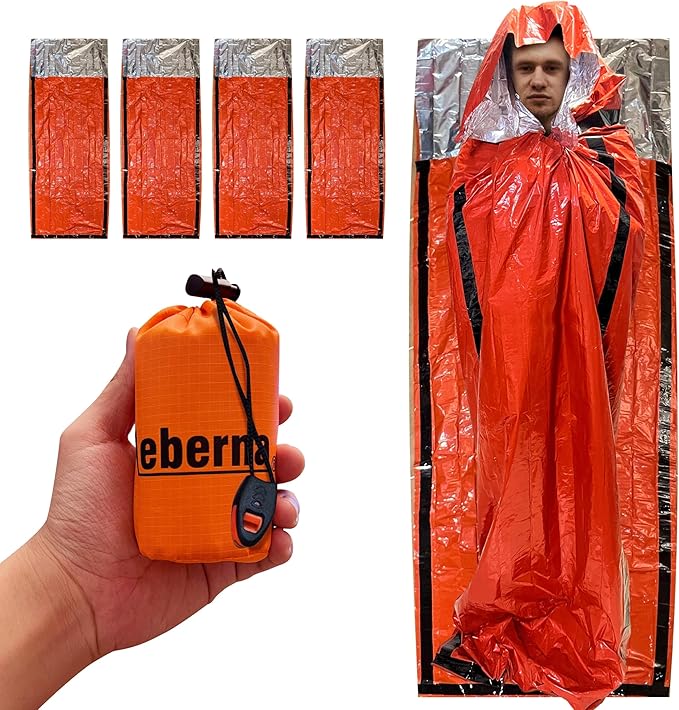 Emergency Bivy Sack Bivy Bag - Emergency Sleeping Bags 4 Pack Mylar Survival Sleeping Bag Emergency Bivvy Sack Waterproof ...