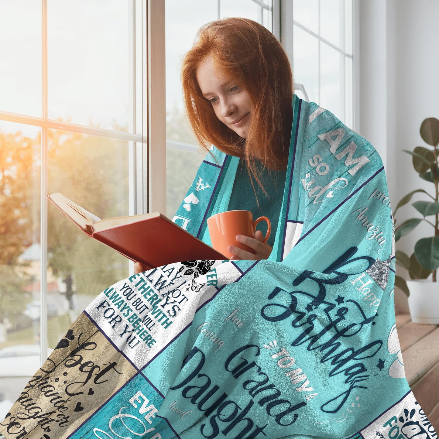 Keeinow Granddaughter Birthday Gifts, Granddaughter Birthday Gifts from Grandma Grandpa Grandparents, Happy Birthday Gifts for Granddaughter, to My Granddaughter Birthday Throw Blanket 60"x50"
