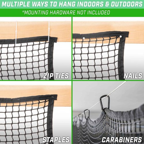 GoSports 15 ft x 10 ft Sports Netting - Hitting Net for Golf, Baseball, Hockey, Soccer, LAX and More