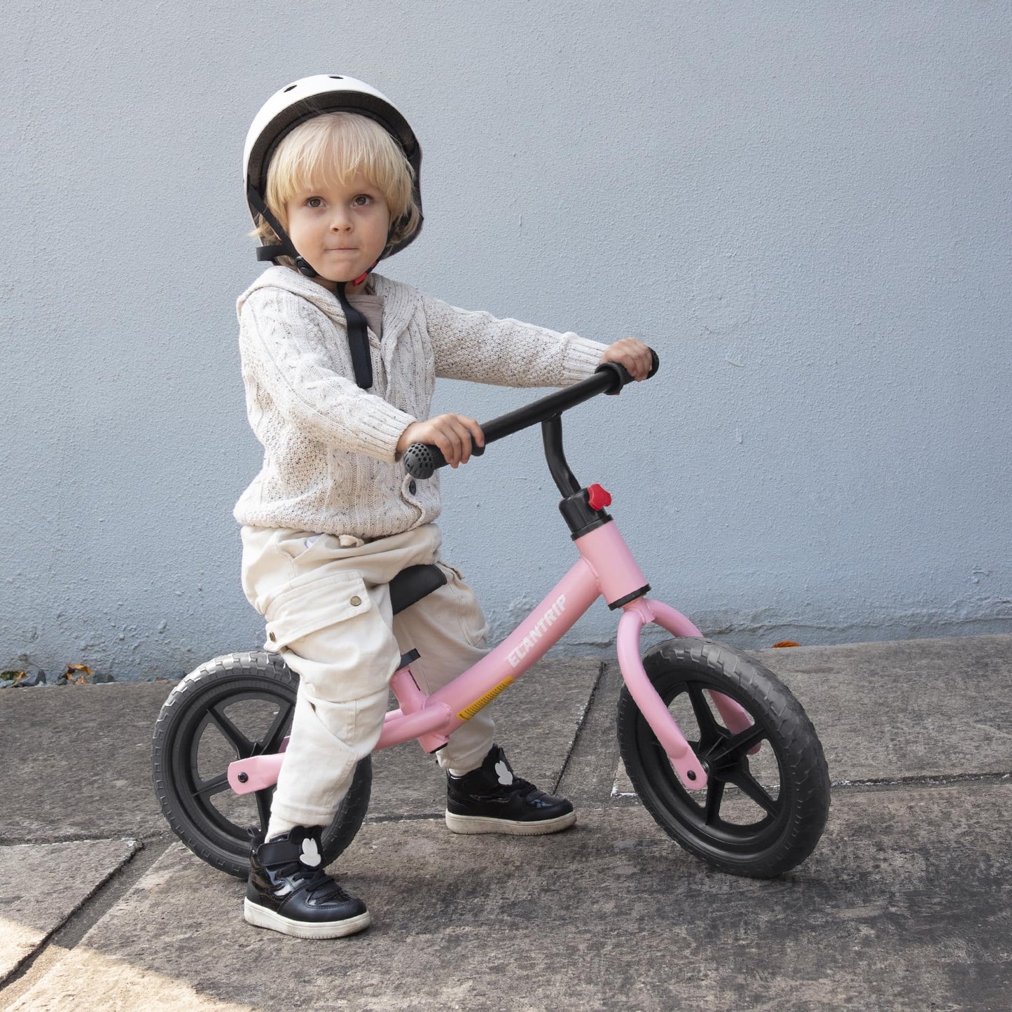 Elantrip Balance Bike, Lightweight Black Toddler Bike for 1-3 Year Old Boys, Birthday Gift Toys for 1-3 Year Old Boys and Girls, No Pedal Bikes for Kids with Adjustable Handlebar and seat