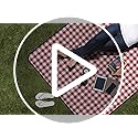 PICNIC TIME Disney Mickey Mouse Vista Outdoor Picnic Blanket & Tote, Beach Blanket, Camping Blanket, (Mickey Mouse Pattern...