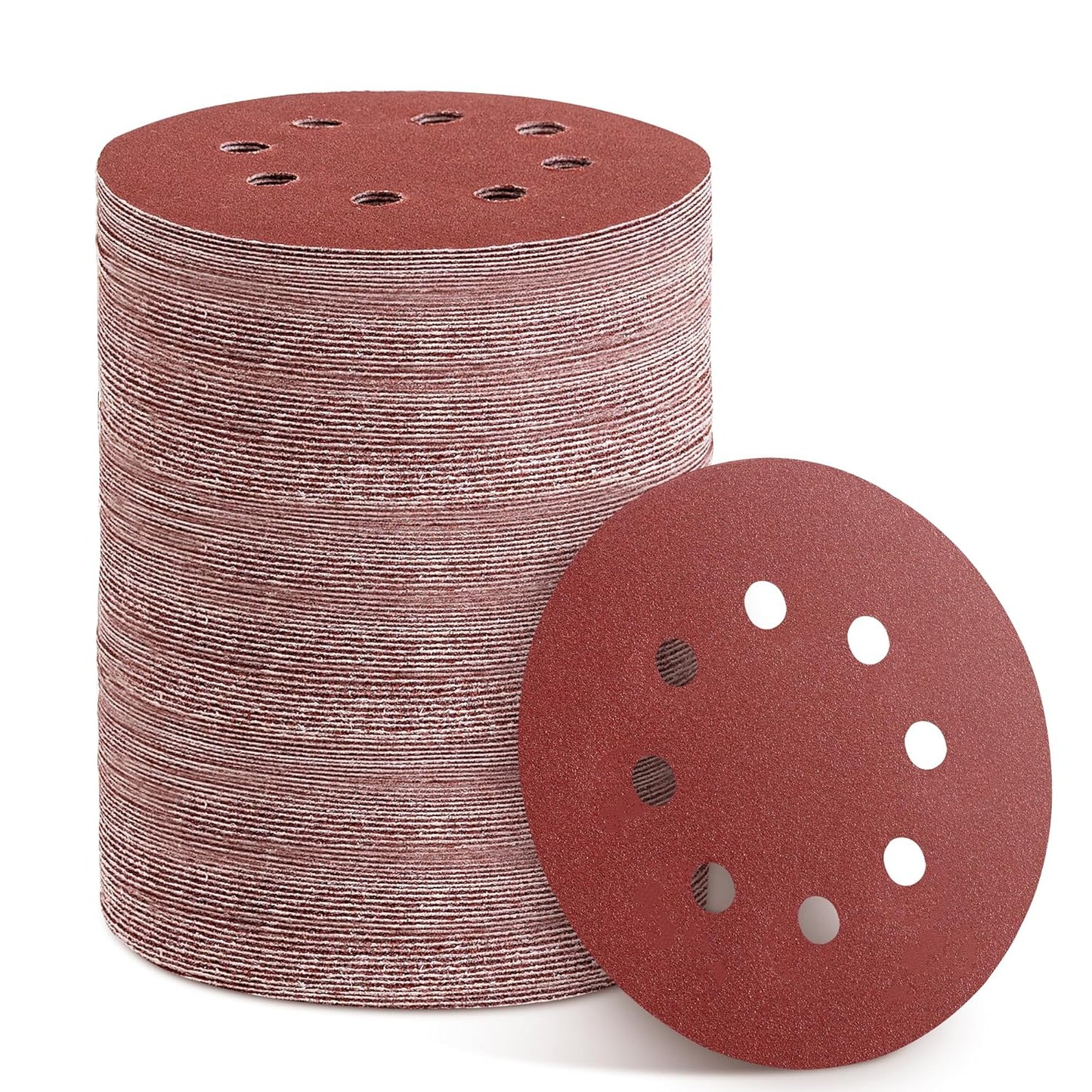 150pcs 150 Grit Sanding Discs, 5-Inch 8-Hole Sandpaper, for Woodworking or Automotive