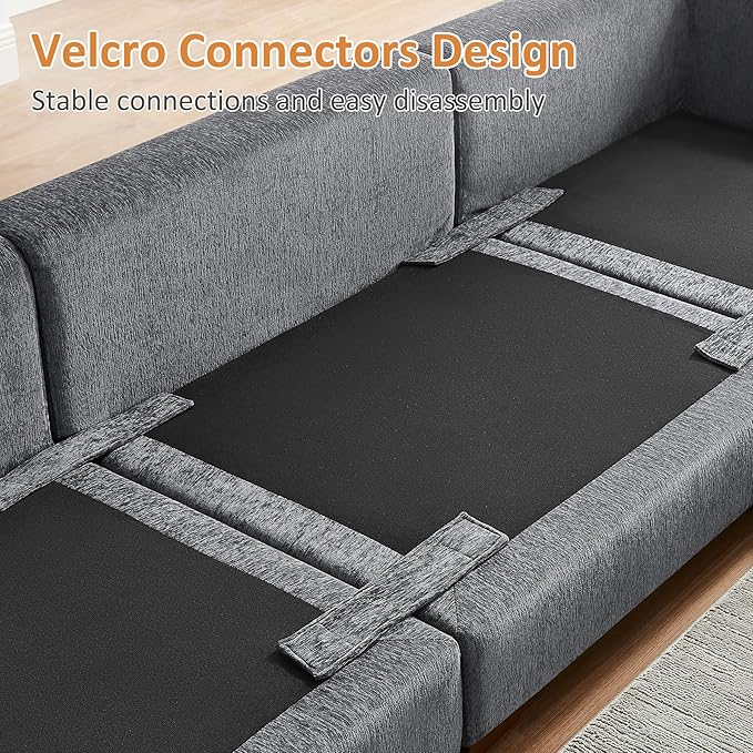VANOMi Large Modular Sectional Sofa, Oversized Couch with Ottoman, Cloud Couch Deep Seat Sofa with Thick Cushion, Convertible Sectional Couches for Living Room Office Apartment