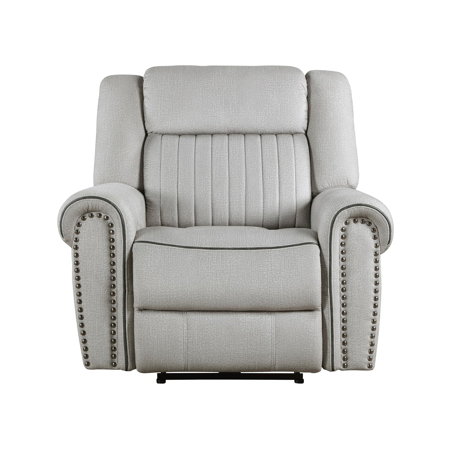 Lexicon Recliner Chair Living Room Reclining Sofa Chair, Modern Home Theater Seating Comfortable Rolled Arm Microfiber Recliner, Power Recliner Sofa Chair for Living Room/Office/Apartment, Mist