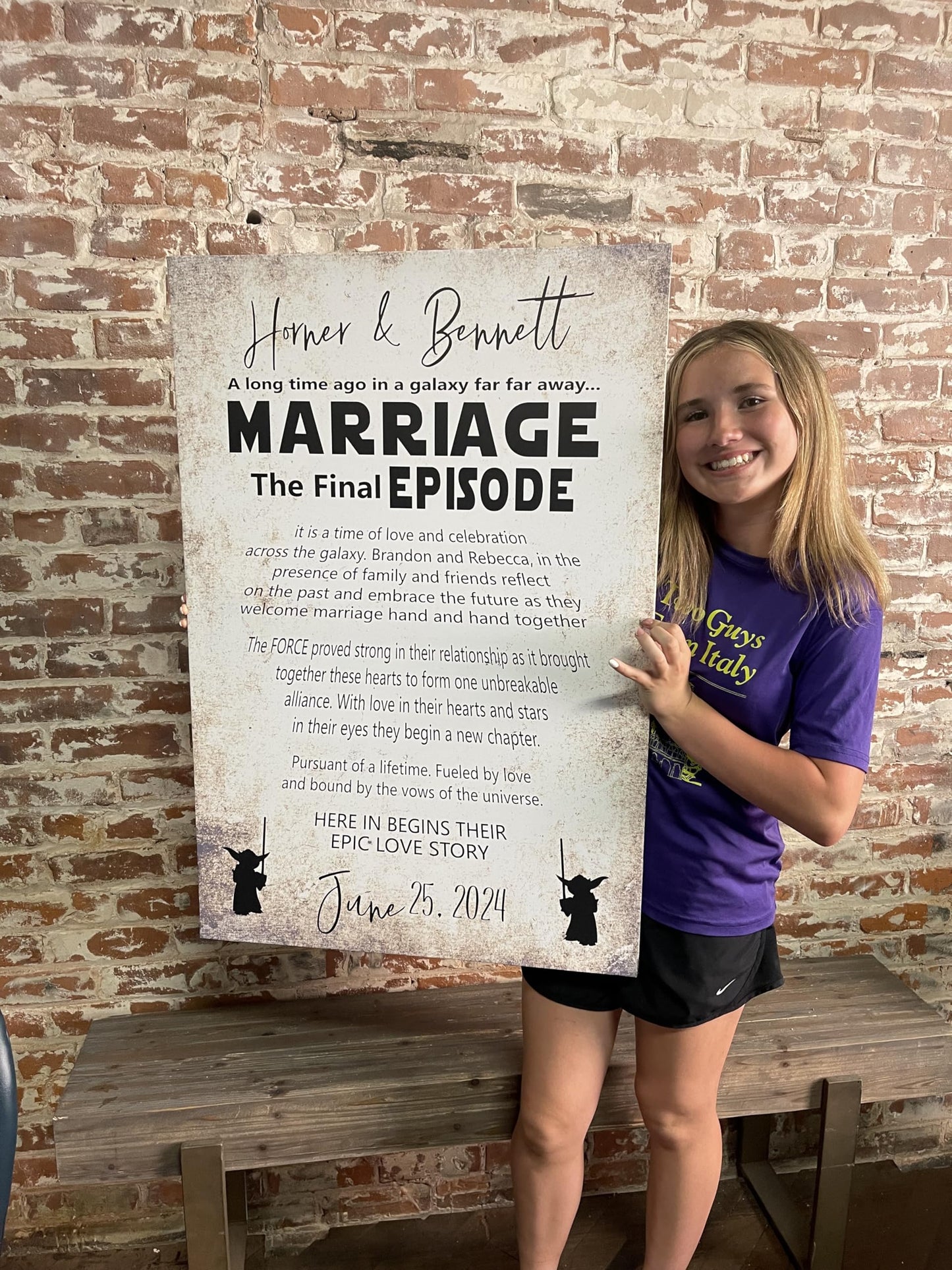 Star Wars Themed Wedding Sign or Gift, Final Episode, Best Seller, Handcrafted Custom Canvas, Epic Love Story, PERSONALIZED, May 4th Wedding, Marriage The Final Episode