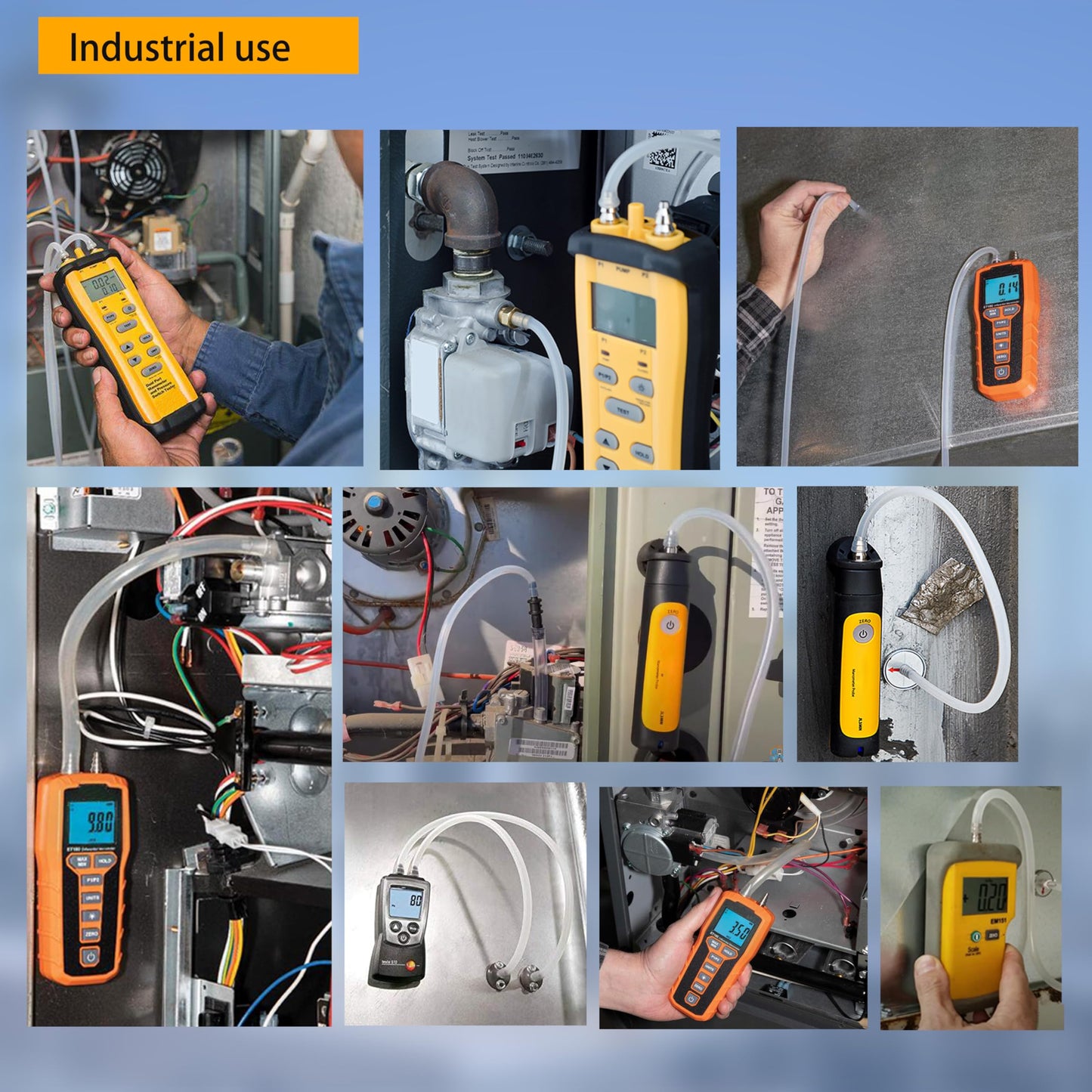 ZIBOO JL3MN2 Manometer Probe Kit, Compatible with Klein Tools ET180 Digital Manometer Compatible with Fieldpiece JL3KM2, SDMN5，SDMN6，ADMN2,HVAC Pitot Static Tube Fit (ZIBOO JL3MN2)