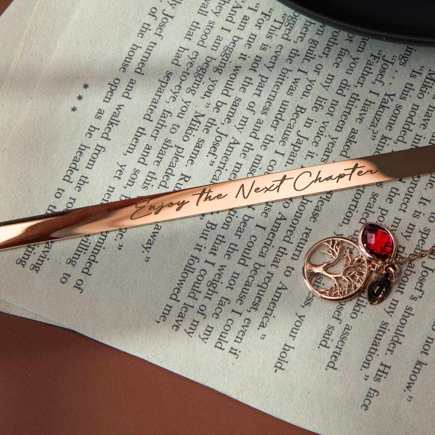 Personalized Bookmark, Birthstone, Initial, and Tree of Life Charm, Custom Birthday Gift for Book Lovers, Mom, Grandma, Graduation Gift for Her – BM