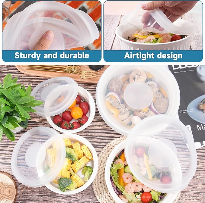 Silicone Lids for Corningware 1.5 Quart Round Dish, 1 Pack Reusable Covers for CorningWare Baking Dish (Dish not Included) Dishwasher & Microwave & Freezer Safe