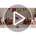 BLOSMON Christmas Centerpieces for Dining Table: 2 Pcs Red Gold Glitter Fake Poinsettia Christmas Flowers Ball Decoration...