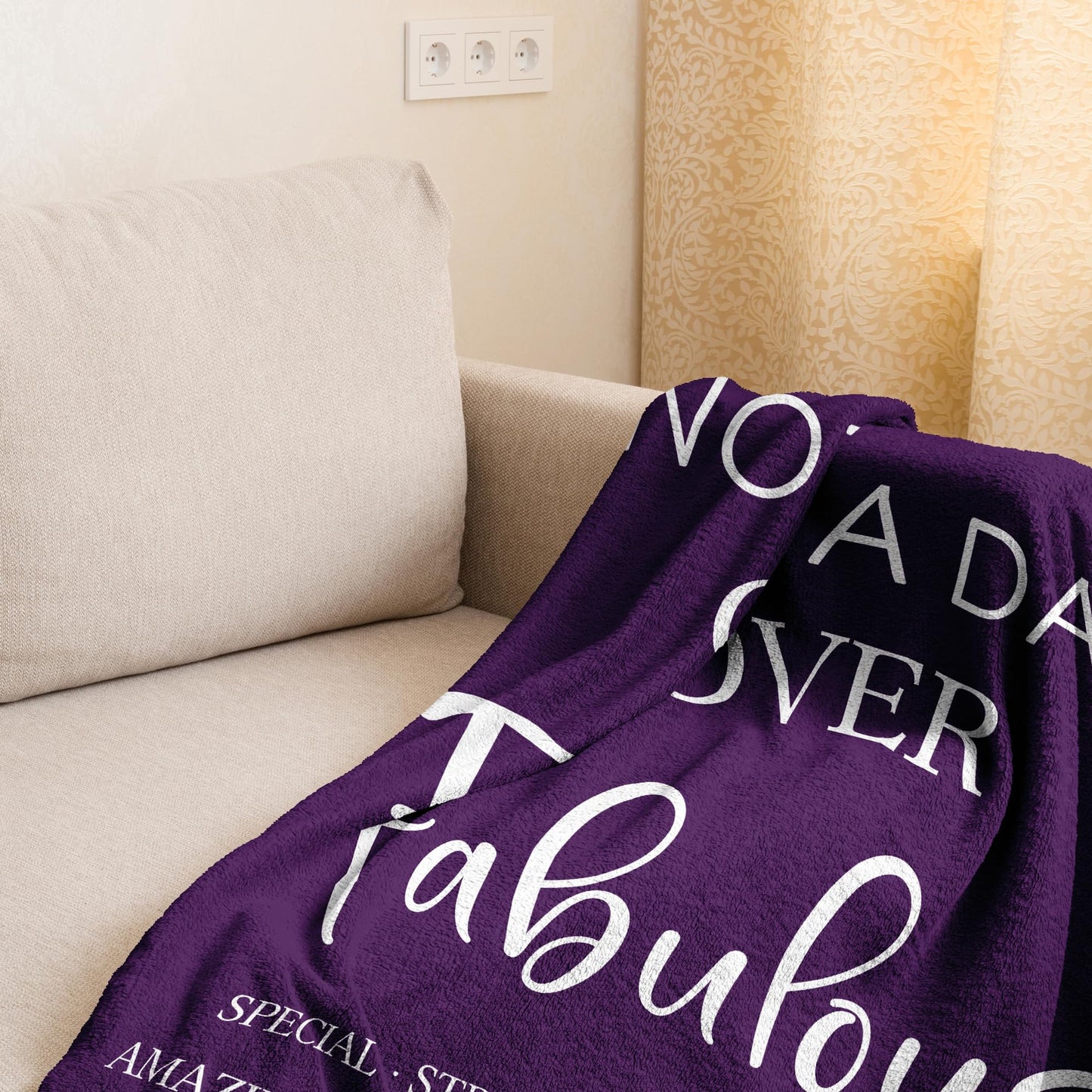Linxher Gifts for Women, Birthday Gifts for Women Friendship, Sister/Mom/Best Friend Birthday Gift Idea, Unique Birthday Gifts for Her, Purple Throw Blanket 60” x 50”, Not a Day Over Fabulous Gifts