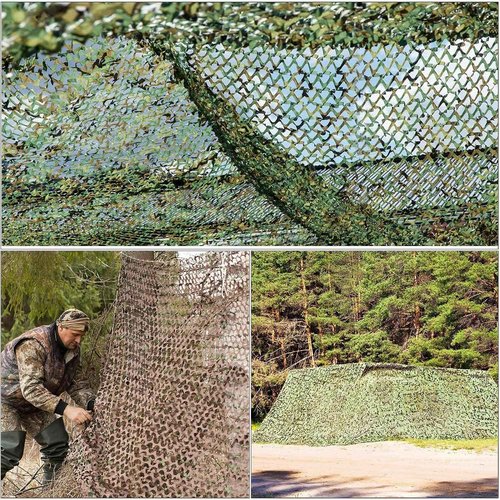 Fousam Camo Netting, Snow Camouflage Netting Bulk Roll 10X10 10X20 20X20 for Hunting Party Decoration Sunshade