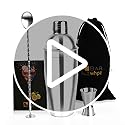 Cocktail Shaker Set, 24oz Stainless Steel Bartender Kit with Measuring Jigger & Mixing Spoon,Cocktail Recipe,Professional ...