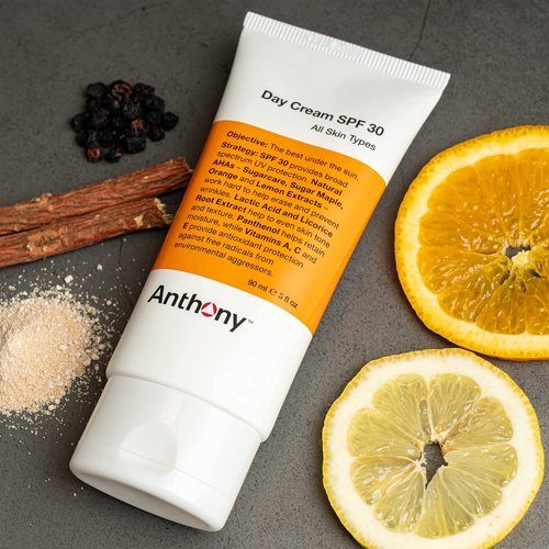 Anthony Day Cream SPF 30, 3 Fl Oz Algae Facial Cleanser, 8 Fl Oz.