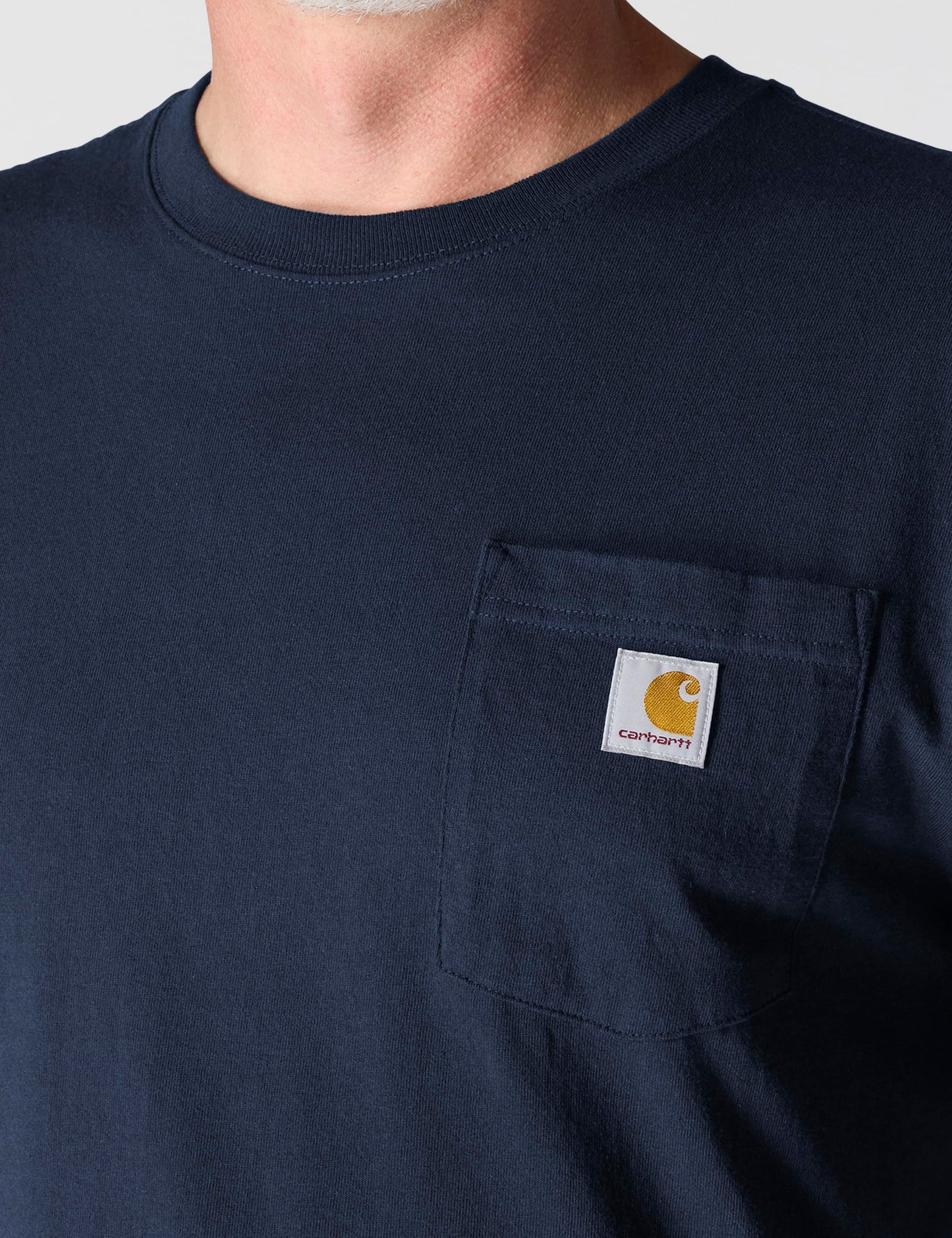 Carhartt Men's Loose Fit Heavyweight Short-Sleeve Pocket T-Shirt, Navy, Large