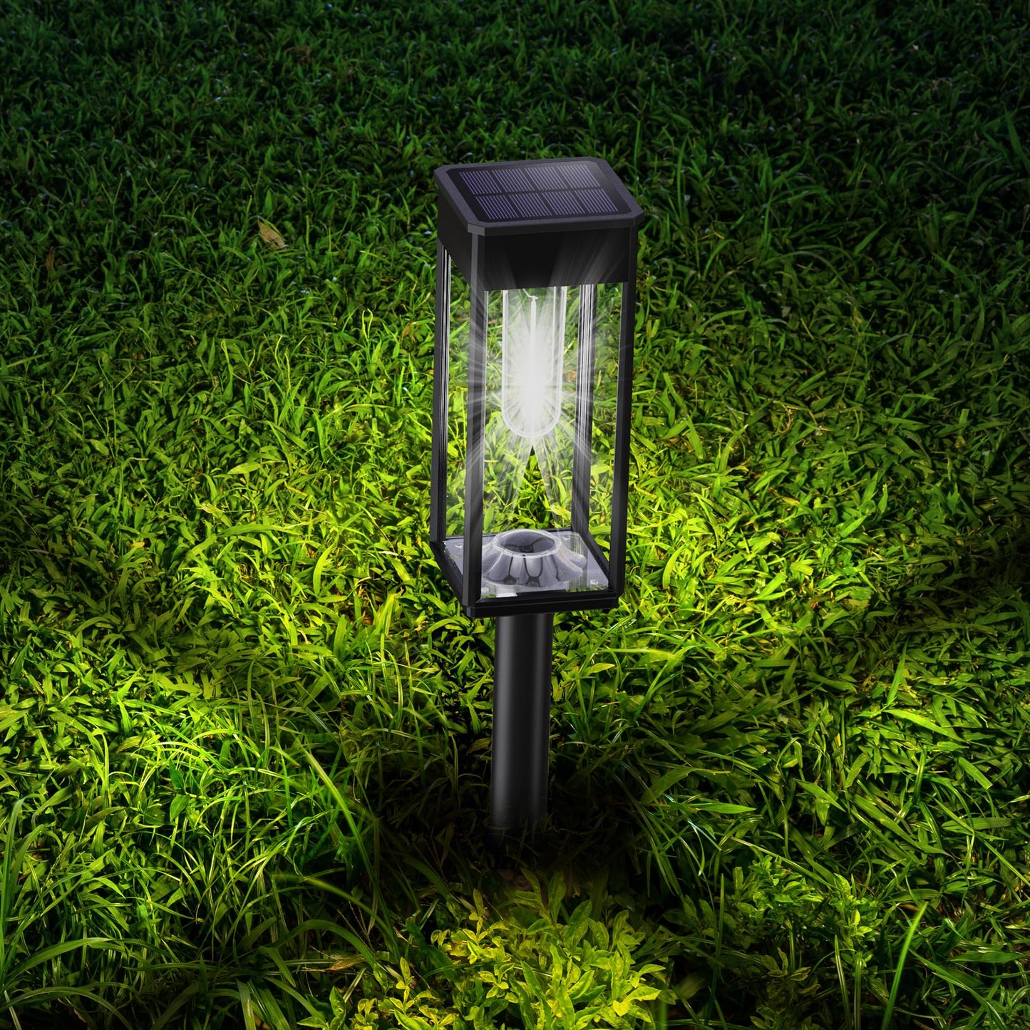 Solar Pathway Lights Outdoor IP65 Waterproof, 8 Pack 6500K LED Auto On/Off Walkway Landscape Light for Yard Lawn Garden Patio Driveway Outside Decor, Cool White